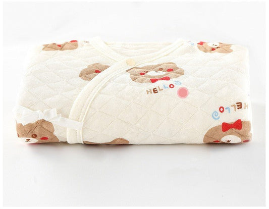 Padded Long Sleeve Baby Onesie $19.69 Dana Fashion style: Baby jumpsuits Size: 52CM Baby Clothing Product information: Thickness: Thickening Main fabric component: cotton Main fabric content: 100 (%) Hooded or not: No hooded Size Information: Size: Newbor