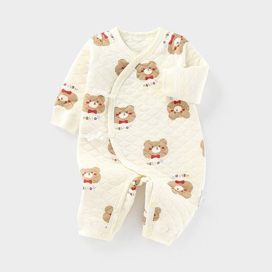 Padded Long Sleeve Baby Onesie $19.69 Dana Fashion style: Baby jumpsuits Size: 52CM Baby Clothing Product information: Thickness: Thickening Main fabric component: cotton Main fabric content: 100 (%) Hooded or not: No hooded Size Information: Size: Newbor