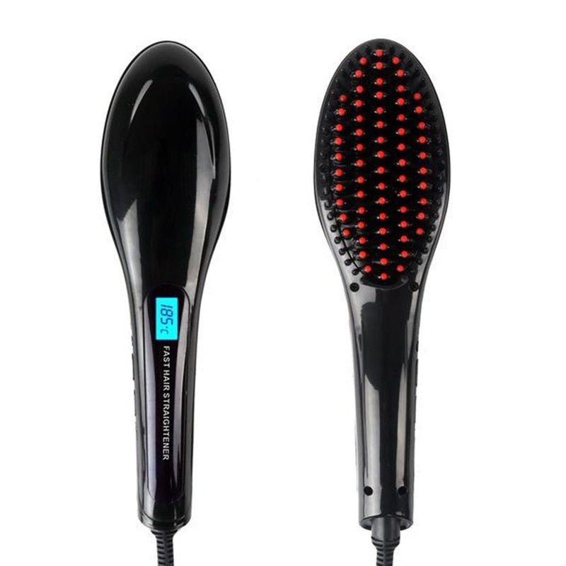 Paddle Brush Hair Straightener $18.46 Dana Fashion Model: BlackxAU Beauty Tools PRODUCT DESCRIPTION Introduction : Color : Pink , Black Type : Straightener Hair Comb Voltage : Global Universal Voltage 100 V - 240 V Plug Standard : EU Plug / US Plug / UK P
