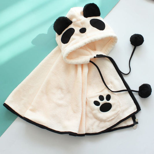Panda Cape panda hood with pocket Cape $69.65 Dana Fashion Color: White Size: L Baby Clothing Hooded or not: Hooded Type of bladder: no bladder Flat needle pitch 12-14 stitches / 3cm: no Main fabric composition: acetate fiber Small size (suitable for babi