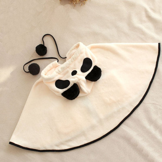 Panda Cape panda hood with pocket Cape $69.65 Dana Fashion Color: White Size: L Baby Clothing Hooded or not: Hooded Type of bladder: no bladder Flat needle pitch 12-14 stitches / 3cm: no Main fabric composition: acetate fiber Small size (suitable for babi