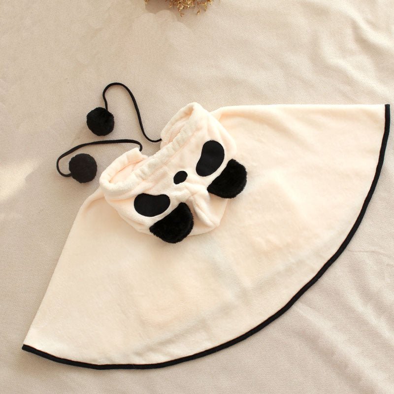 Panda Cape panda hood with pocket Cape $69.65 Dana Fashion Color: White Size: L Baby Clothing Hooded or not: Hooded Type of bladder: no bladder Flat needle pitch 12-14 stitches / 3cm: no Main fabric composition: acetate fiber Small size (suitable for babi