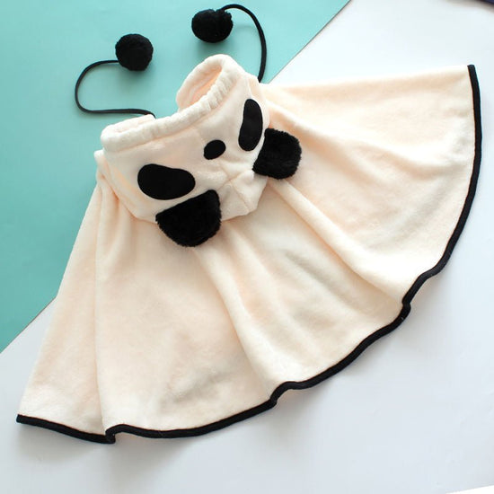 Panda Cape panda hood with pocket Cape $69.65 Dana Fashion Color: White Size: L Baby Clothing Hooded or not: Hooded Type of bladder: no bladder Flat needle pitch 12-14 stitches / 3cm: no Main fabric composition: acetate fiber Small size (suitable for babi