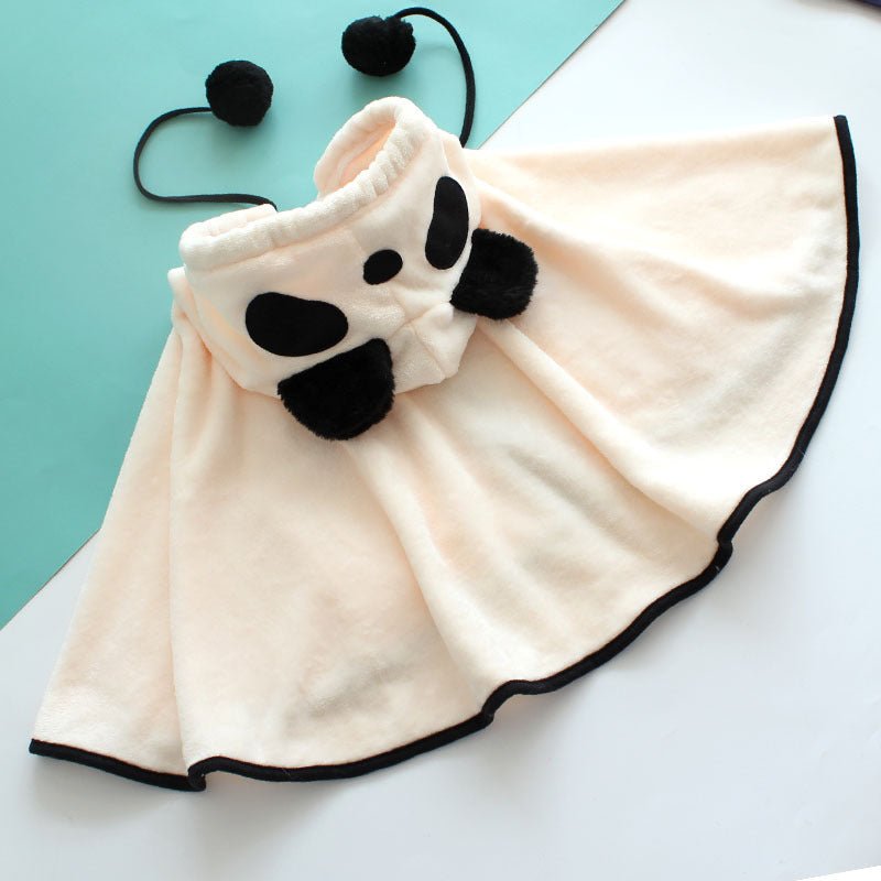 Panda Cape panda hood with pocket Cape $69.65 Dana Fashion Color: White Size: L Baby Clothing Hooded or not: Hooded Type of bladder: no bladder Flat needle pitch 12-14 stitches / 3cm: no Main fabric composition: acetate fiber Small size (suitable for babi