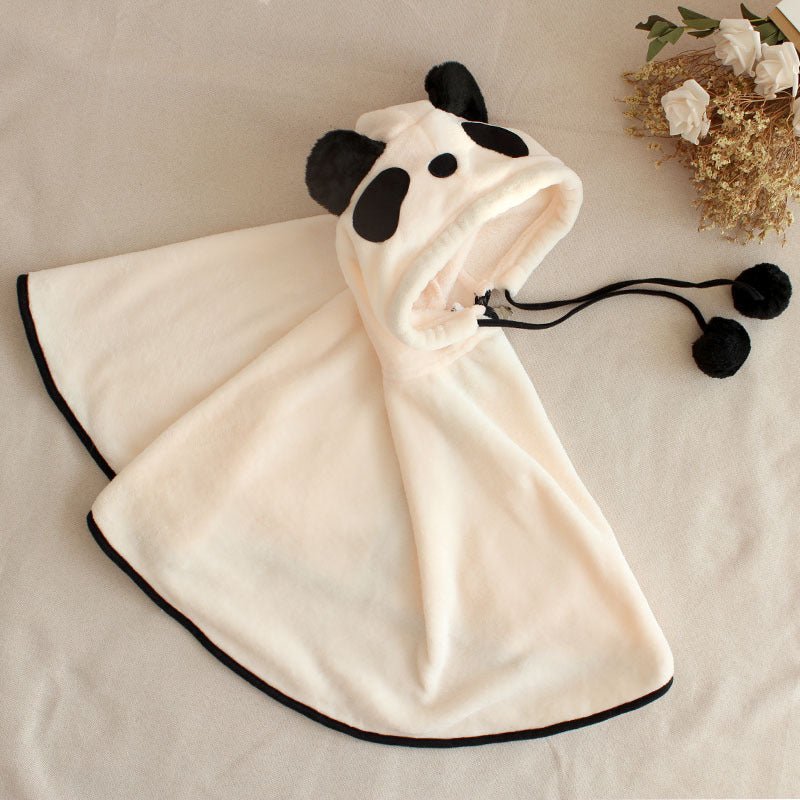 Panda Cape panda hood with pocket Cape $69.65 Dana Fashion Color: White Size: L Baby Clothing Hooded or not: Hooded Type of bladder: no bladder Flat needle pitch 12-14 stitches / 3cm: no Main fabric composition: acetate fiber Small size (suitable for babi