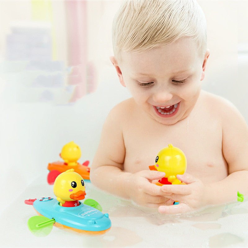 Parent-child Interactive Bath Toys Children Bath Toys $25.03 Dana Fashion Color: Yellow Toys & Hobbies Product Information: Material: Plastic/Plastic Function: Wind up swimming Ability development: senses, interactive toys, interest development Is there a