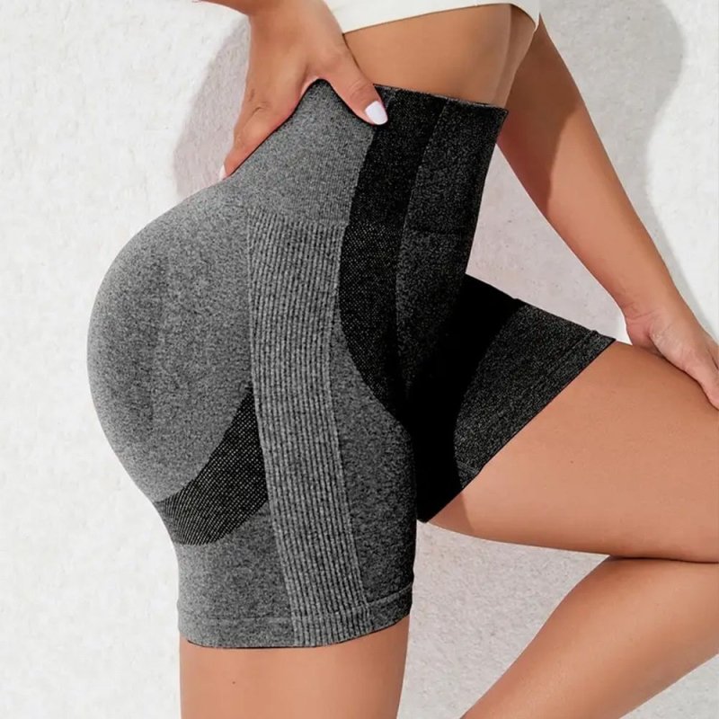 Peach Hip Lifting Yoga Shorts For Women $28.03 Dana Fashion Size: L Color: Gray Women's clothing Product information: Function: moisture absorption and perspiration Color: pink, gray, brown, green Fabric: bamboo fiber Applicable object: young women Materi