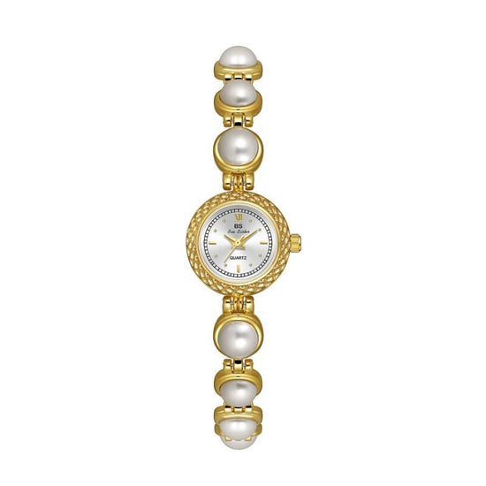 Pearl Bracelet Watch Temperament Women's Watch $35.50 Dana Fashion Color: Gold White Women's Accessories Product information: Material: electroplated alloy Surface: Sun pattern metal surface Watch cover: mineral reinforced glass Movement: quartz movement