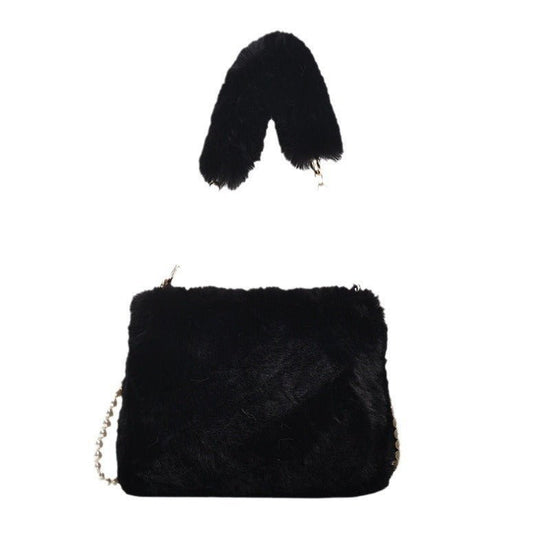 Pearl Chain Plush Bag Female Ins Korean Style $19.50 Dana Fashion Color: Beige Style: Ordinary Chain Strap Women's Bags Product information: Color: Milky White, khaki, pink, medium gray, light gray, black, cameo brown, gray and red Material: Plush Suitcas