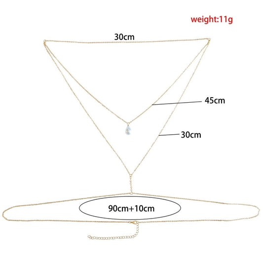 Pearl Pendant Multi-layer Back Chain $15.00 Dana Fashion Color: Gold Women's Accessories Product information: Treatment Process: Electroplating Color: Gold Pendant material: Alloy Chain style: Other Material: Alloy Shape: Geometric Popular elements: Ellip