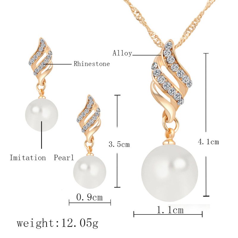 Pearl Stud Necklace Set $22.00 Dana Fashion Color: Golden Women's Accessories Product information: Style: Simple Material: Alloy Treatment process: inlaid with pearls Style: Unisex Set combination: earrings + item accessories Circumference: 21cm (inclusiv