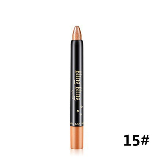 Pearlescent Silkworm Eyeshadow Pen Lasting Waterproof And Not Blooming Shiny Pearlescent Gel Pen 15 Color Eye Shadow Pen $9.50 Dana Fashion Color: 10Style makeup Overview: Fashion Design! 100% Brand New, High Quality! Specifications: Color: 15 colors to c