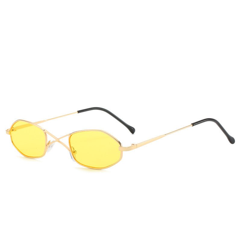 Personalized double beam glasses $16.11 Dana Fashion Color: Gold and yellow Women's Accessories Specifications: Conventional Glasses structure: frame Whether polarized light: No Lens material: AC Style: Personality Frame material: plastic + metal UV resis