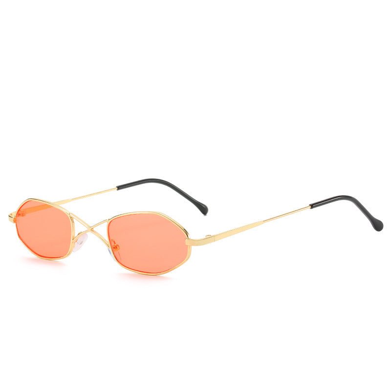 Personalized double beam glasses $16.11 Dana Fashion Color: Gold and red Women's Accessories Specifications: Conventional Glasses structure: frame Whether polarized light: No Lens material: AC Style: Personality Frame material: plastic + metal UV resistan