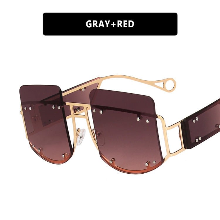 Personalized Sunglasses Hip Hop Fashion Trend Sunglasses $29.99 Dana Fashion Color: GRAY RED Women's Accessories Product information Glasses structure: frame Whether to polarize: No Lens material: resin Frame material: metal Anti-UV grade: UV400 Visible l