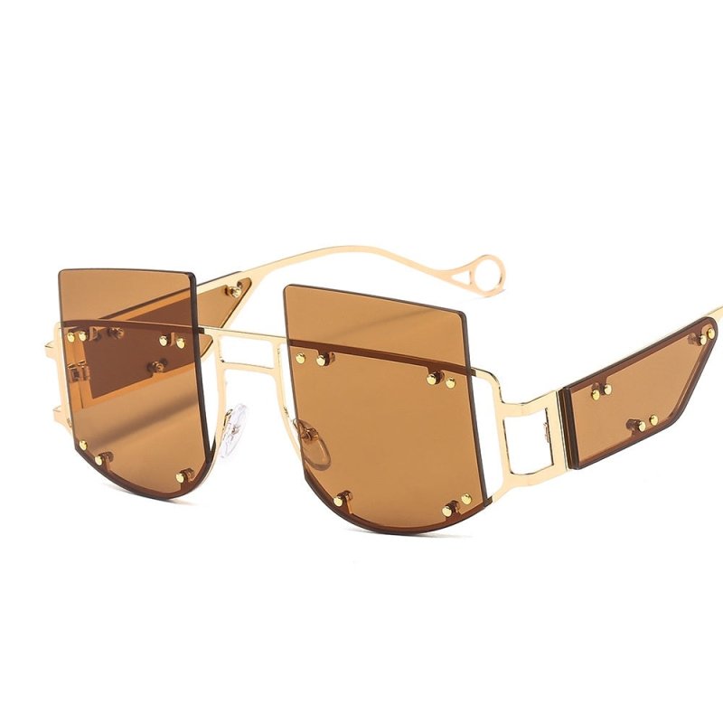 Personalized Sunglasses Hip Hop Fashion Trend Sunglasses $29.99 Dana Fashion Color: Golden Frame Tea Slices Women's Accessories Product information Glasses structure: frame Whether to polarize: No Lens material: resin Frame material: metal Anti-UV grade: