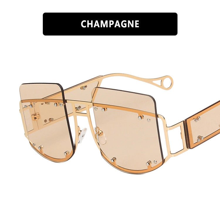 Personalized Sunglasses Hip Hop Fashion Trend Sunglasses $29.99 Dana Fashion Color: Champagne Women's Accessories Product information Glasses structure: frame Whether to polarize: No Lens material: resin Frame material: metal Anti-UV grade: UV400 Visible