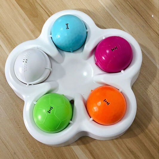 Pet IQ looking for food toys $32.00 Dana Fashion Color: White Toys & Hobbies Product Category: Pet educational toys Material: PP Weight: 619g Specifications: Diameter 22, height 8.5CM Pet IQ educational toys, which are both pet toys and pet food utensils,