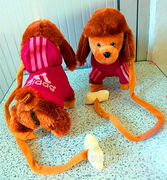 Pet slimmer dog electric plush toy $30.32 Dana Fashion Color: Red Size: 30cm Toys & Hobbies Classification: Plush dolls Modeling category: Animal Animal classification: Dogs Classification of plush: Cloth plush Control mode: wire control Toy category: Stu