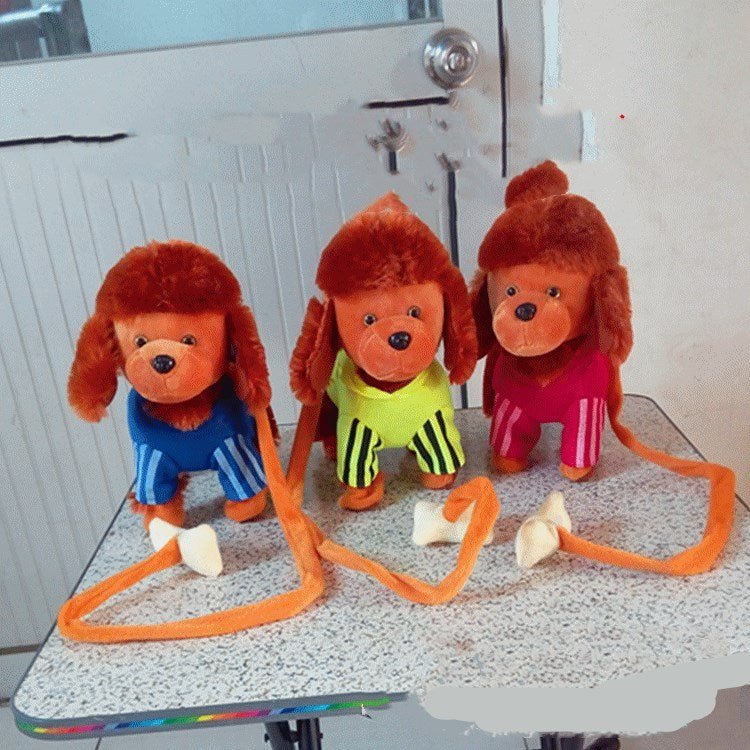 Pet slimmer dog electric plush toy $30.32 Dana Fashion Color: Blue Size: 30cm Toys & Hobbies Classification: Plush dolls Modeling category: Animal Animal classification: Dogs Classification of plush: Cloth plush Control mode: wire control Toy category: St