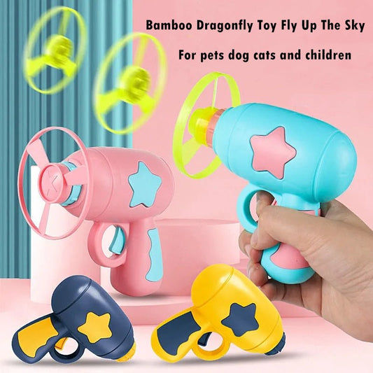 Pet Toy Dog Cat LED Light Toy Luminous Children's Party Toy Bamboo Dragonfly Toy Training Toy Pet Throw Launcher $10.17 Dana Fashion Color: Blue Toys & Hobbies Overview: Super saucer launcher toys that keep kiddos enthralled! This pack comes with a SET OF