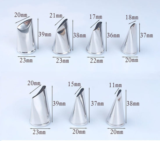 Petals mouth $9.50 Dana Fashion Style: 7pcs Color: Sliver Dana's Kitchen Material: 304 stainless steel Uses: cream flower 7-piece set, a set of about 30 grams