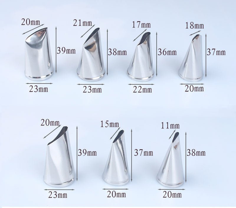 Petals mouth $9.50 Dana Fashion Style: 7pcs Color: Sliver Dana's Kitchen Material: 304 stainless steel Uses: cream flower 7-piece set, a set of about 30 grams
