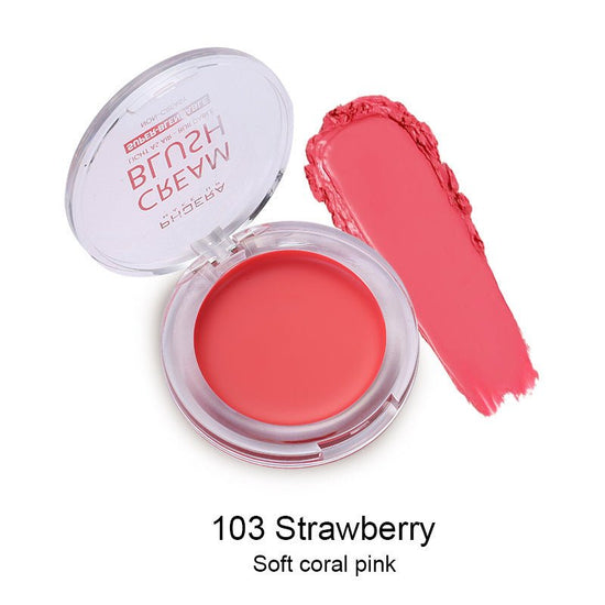 PHOERA Light And Brightening Blush Cream $15.50 Dana Fashion Color: 103Strawberry makeup Product information : Skin Type: General Color: single color Color number: 101#Freesia,102#Peach,103#Strawberry,104#Sunflower,105#Dusk,106#Sunset,107#Grape,108#Berry,
