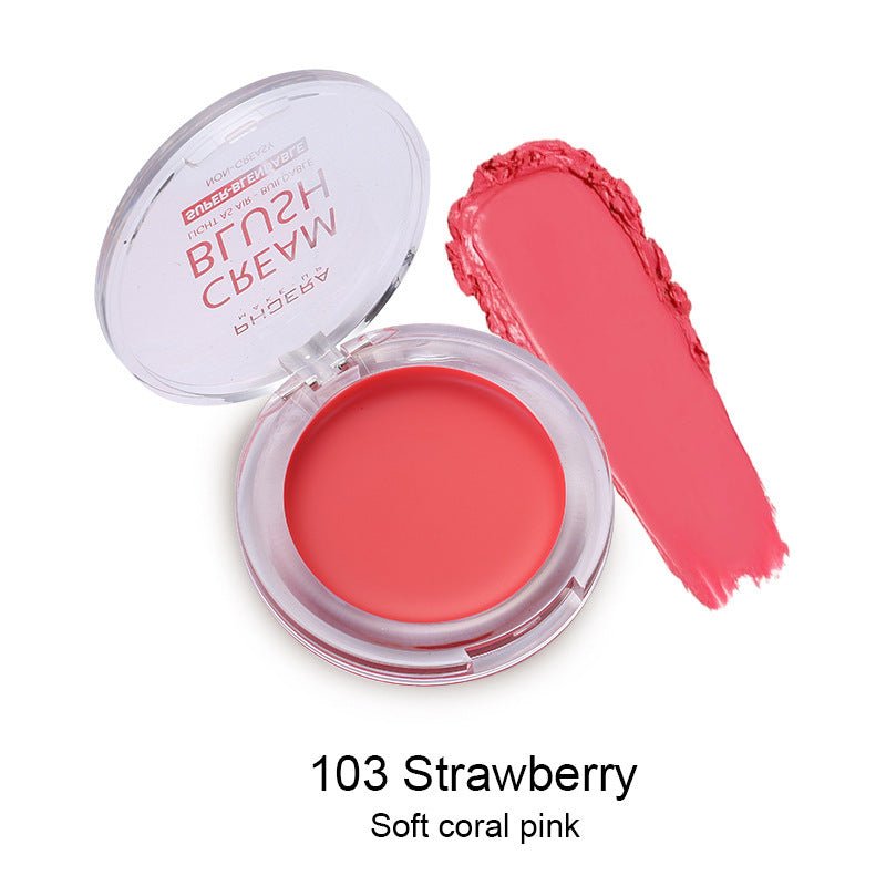 PHOERA Light And Brightening Blush Cream $15.50 Dana Fashion Color: 103Strawberry makeup Product information : Skin Type: General Color: single color Color number: 101#Freesia,102#Peach,103#Strawberry,104#Sunflower,105#Dusk,106#Sunset,107#Grape,108#Berry,