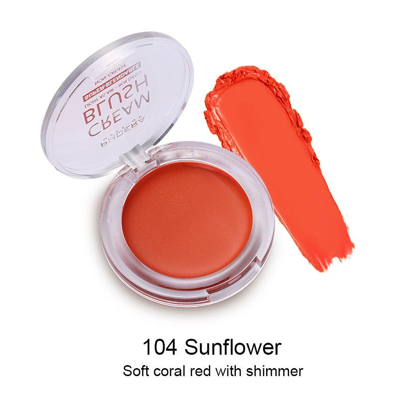 PHOERA Light And Brightening Blush Cream $15.50 Dana Fashion Color: 104Sunflower makeup Product information : Skin Type: General Color: single color Color number: 101#Freesia,102#Peach,103#Strawberry,104#Sunflower,105#Dusk,106#Sunset,107#Grape,108#Berry,