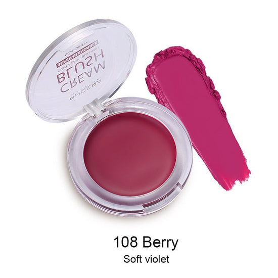 PHOERA Light And Brightening Blush Cream $15.50 Dana Fashion Color: 108Berry makeup Product information : Skin Type: General Color: single color Color number: 101#Freesia,102#Peach,103#Strawberry,104#Sunflower,105#Dusk,106#Sunset,107#Grape,108#Berry, plac