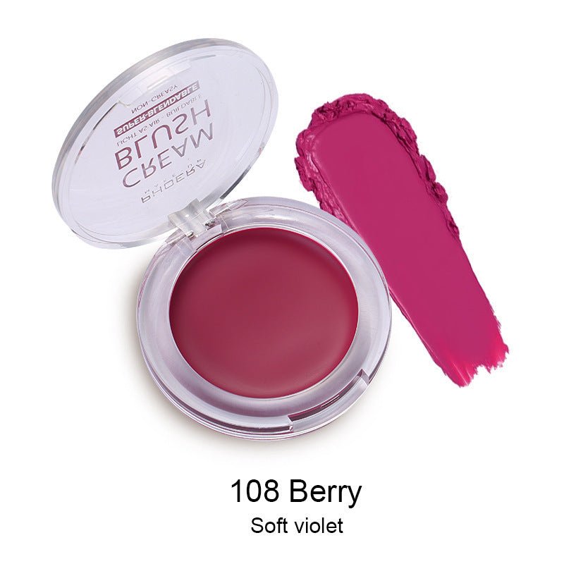 PHOERA Light And Brightening Blush Cream $15.50 Dana Fashion Color: 108Berry makeup Product information : Skin Type: General Color: single color Color number: 101#Freesia,102#Peach,103#Strawberry,104#Sunflower,105#Dusk,106#Sunset,107#Grape,108#Berry, plac