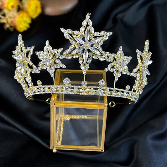 Photography Accessories XINGX Rhinestone Fashion Crown Headdress $48.61 Dana Fashion Color: Gold Crown Women's Accessories Product information: Treatment Process: electroplated silver, 16K gold Color: Silver Crown, gold crown Applicable gift-giving occasi
