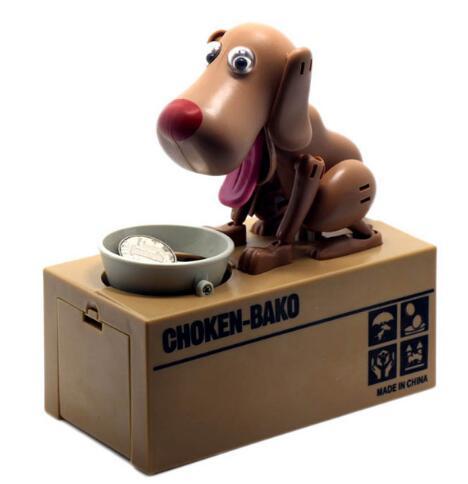 Piggy bank Robotic Dog Bank Canine Money Box Doggy Coin Bank $24.70 Dana Fashion Color: brown Toys & Hobbies Size: The product size is about 150 × 80 × 160 mm; the package size is about 180 × 100 × 200 mm Battery: AA battery (5th battery) × 2 knots. The p