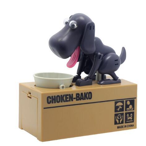 Piggy bank Robotic Dog Bank Canine Money Box Doggy Coin Bank $27.17 Dana Fashion Color: black Toys & Hobbies Size: The product size is about 150 × 80 × 160 mm; the package size is about 180 × 100 × 200 mm Battery: AA battery (5th battery) × 2 knots. The p