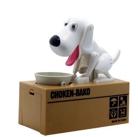 Piggy bank Robotic Dog Bank Canine Money Box Doggy Coin Bank $24.70 Dana Fashion Color: white Toys & Hobbies Size: The product size is about 150 × 80 × 160 mm; the package size is about 180 × 100 × 200 mm Battery: AA battery (5th battery) × 2 knots. The p