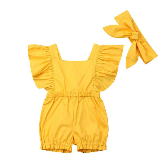 Pineapple print baby romper $13.78 Dana Fashion Color: Yellow Size: 100cm Baby Clothing Fabric name: chemical fiber blended Main fabric composition: polyester fiber (polyester) Main fabric ingredient content: 96 (%) size(cm） Length waist Foot mouth 70 35