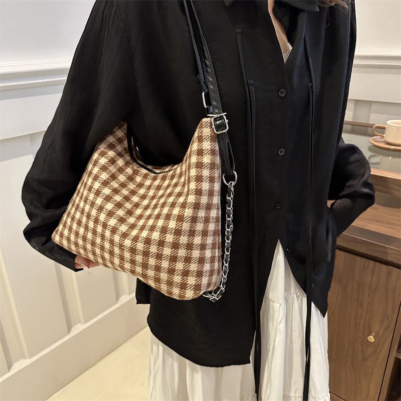 Plaid Large Capacity Commute Leisure Simple Backpack $24.70 Dana Fashion Color: Large Plaid Black Women's Bags Product information: Lining texture: Polyester Applicable scenario: Daily matching Color: small plaid red, small plaid khaki, large plaid black,