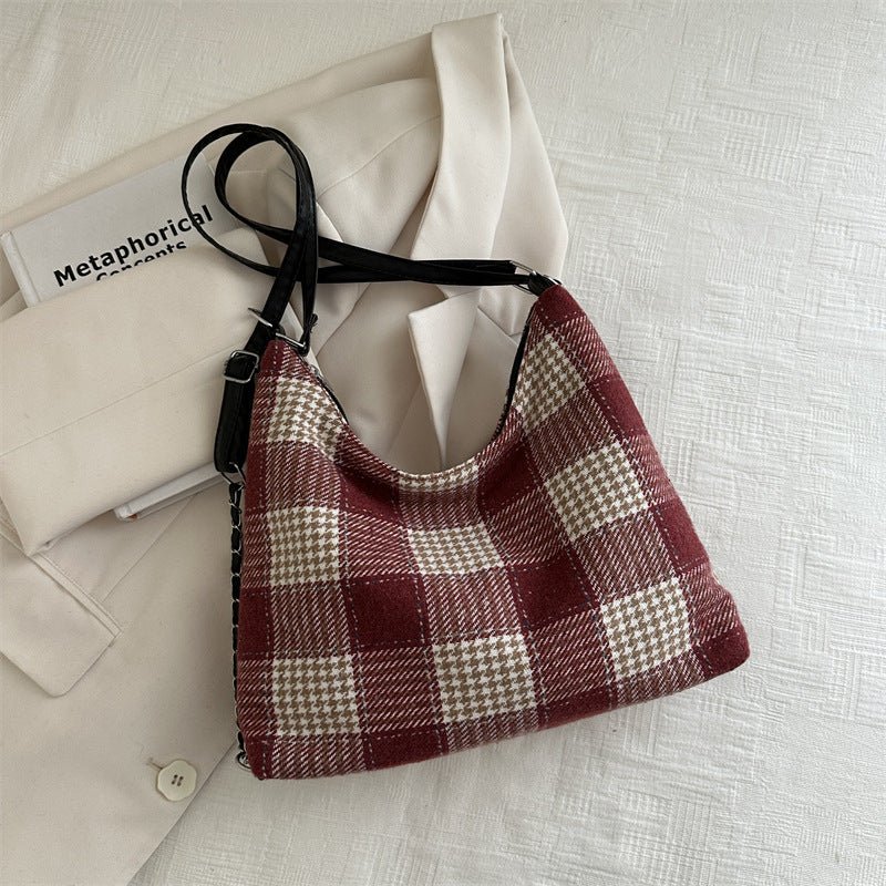 Plaid Large Capacity Commute Leisure Simple Backpack $24.70 Dana Fashion Color: Large Plaid Red Women's Bags Product information: Lining texture: Polyester Applicable scenario: Daily matching Color: small plaid red, small plaid khaki, large plaid black, l