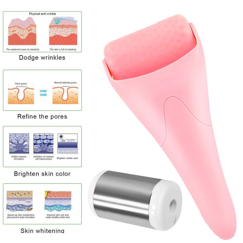 Plastic Care Facial Massage Ice Roller $35.50 Dana Fashion Color: Cherry pink Beauty Tools Product information: Type: Ice Roller Color classification: full powder handle pink roller, cherry powder handle stainless steel roller Handle material: ABS Roller