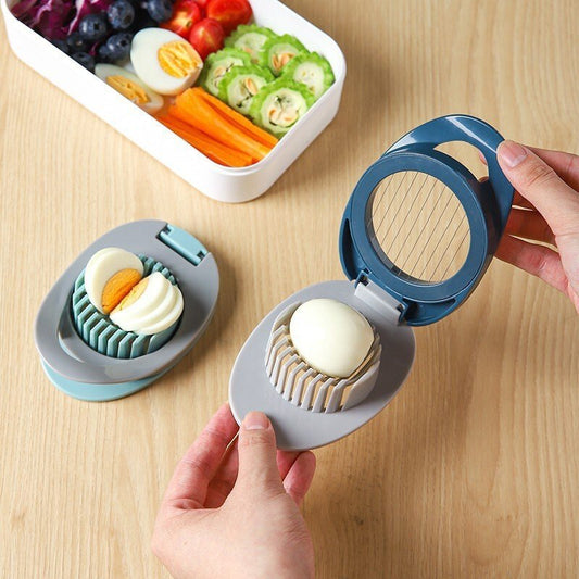 Plastic Kitchen Tool Egg Slicer Shredder Fruit Slicer Kitchen Slicing Gadget Kitchen Wire Pressing Cutter $9.50 Dana Fashion Color: Grey blue Dana's Kitchen material: plastic Quantity: 1 x egg slicer Features: 1. Made of high-quality stainless steel wire