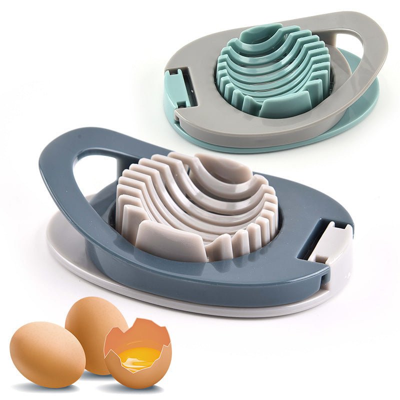 Plastic Kitchen Tool Egg Slicer Shredder Fruit Slicer Kitchen Slicing Gadget Kitchen Wire Pressing Cutter $9.50 Dana Fashion Color: Grey blue Dana's Kitchen material: plastic Quantity: 1 x egg slicer Features: 1. Made of high-quality stainless steel wire