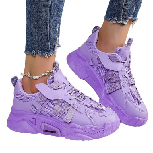 Platform Mesh Surface Dad Shoes Women's Breathable Mesh Sports $39.24 Dana Fashion Color: Green Size: 36 Yards Women's shoes Product information: Thickness: ordinary thickness Applicable places: plastic, floor, wild, other Pattern: Animal Applicable sport