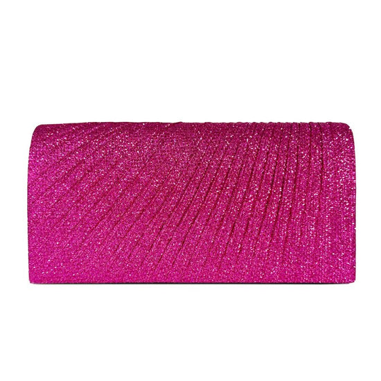 Pleated Party Dinner Bag $39.32 Dana Fashion Color: Rose Red Women's Bags Product information: Lining texture: Polyester Applicable scenarios: Daily matching Color: blue, silver, champagne, black, Rose Red Hardness: medium and soft Material: PVC Suitcase