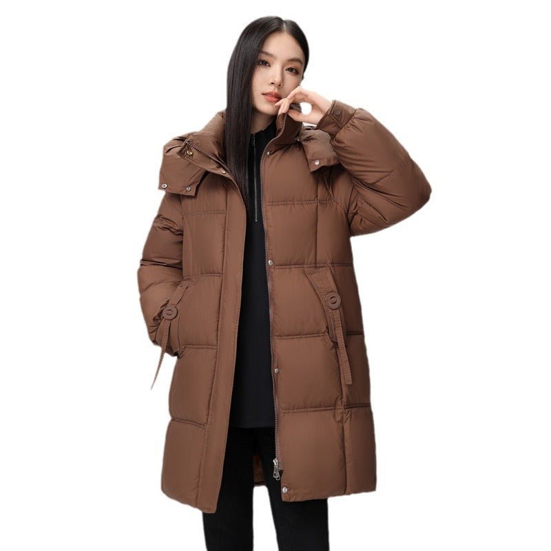 Plus Size Down Cotton-padded Coat Female New Cotton Jacket $65.50 Dana Fashion Color: Beige Size: 3XL Women's clothing Product information: Pattern: solid color Color: purplish red, khaki, Brown, creamy-white, Black Size: M,L,XL,XXL,3XL Version: Loose Sty