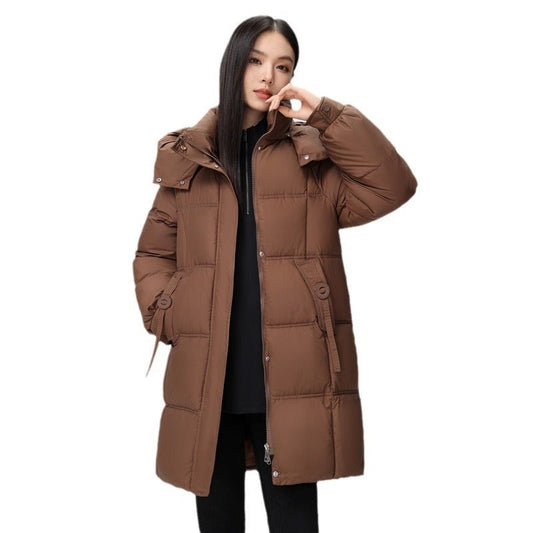 Plus Size Down Cotton-padded Coat Female New Cotton Jacket $65.50 Dana Fashion Color: Beige Size: 3XL Women's clothing Product information: Pattern: solid color Color: purplish red, khaki, Brown, creamy-white, Black Size: M,L,XL,XXL,3XL Version: Loose Sty