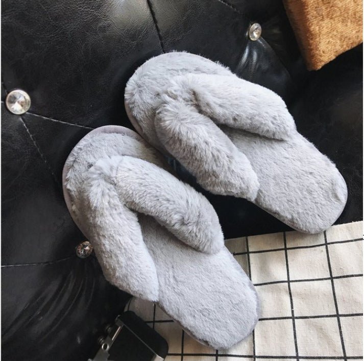 Plus Size Plush Flip-flops Cotton Slippers $35.90 Dana Fashion Color: Gray Size: 36to37 Women's shoes Product information: Color: black, blue, gray, pink, watermelon red, dark green, creamy-white Heel height: flat heel With USB or not: Yes Size: 36-37 (su