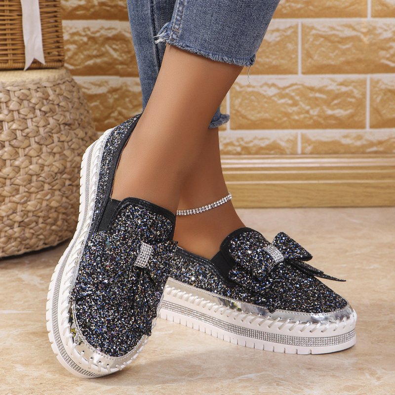 Plus Size Rhinestone Platform Loafers Women $59.50 Dana Fashion Color: Blue Magic Color Size: 36 Women's shoes Product information: Pattern: solid color Lining material: Microfiber Color: Pink colorful, black colorful, Golden colorful, red colorful, blue