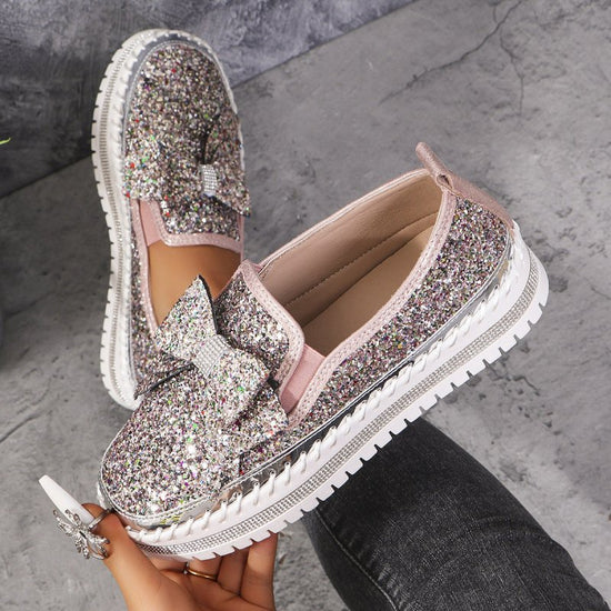 Plus Size Rhinestone Platform Loafers Women $59.50 Dana Fashion Color: Pink Magic Color Size: 36 Women's shoes Product information: Pattern: solid color Lining material: Microfiber Color: Pink colorful, black colorful, Golden colorful, red colorful, blue