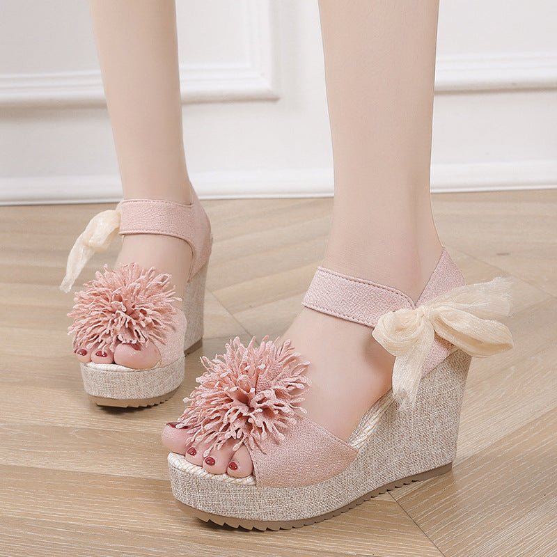 Plus Size Sandals Women's Platform Wedge Peep Toe Korean Style Platform $40.94 Dana Fashion Color: Pink Size: 35 Women's shoes Product information: Lining material: PU Scaffold shape: round head Color: black, pink, beige Upper material: cloth cover Size: